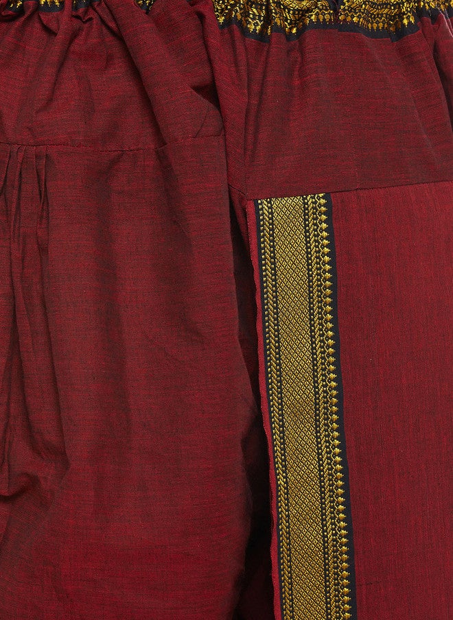 SOJANYA Maroon Dhoti Pants - Image 4