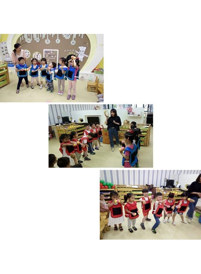 Dodgeball Game Set, 2 Sticky Target Vests with 10 Cotton Balls(Random Color) Throwing Target Game Parent-Child Interaction Playground Games Toy for Indoor Outdoor - Image 3