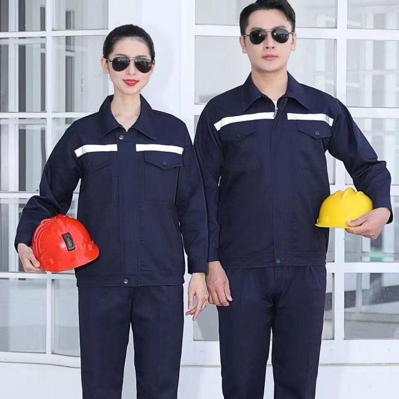 New Work Clothes Suit Long Sleeve Durable Reflective Strip Auto Repair Clothing Workshop Labor Protection Clothing Jacket Manufacturers - Image 2