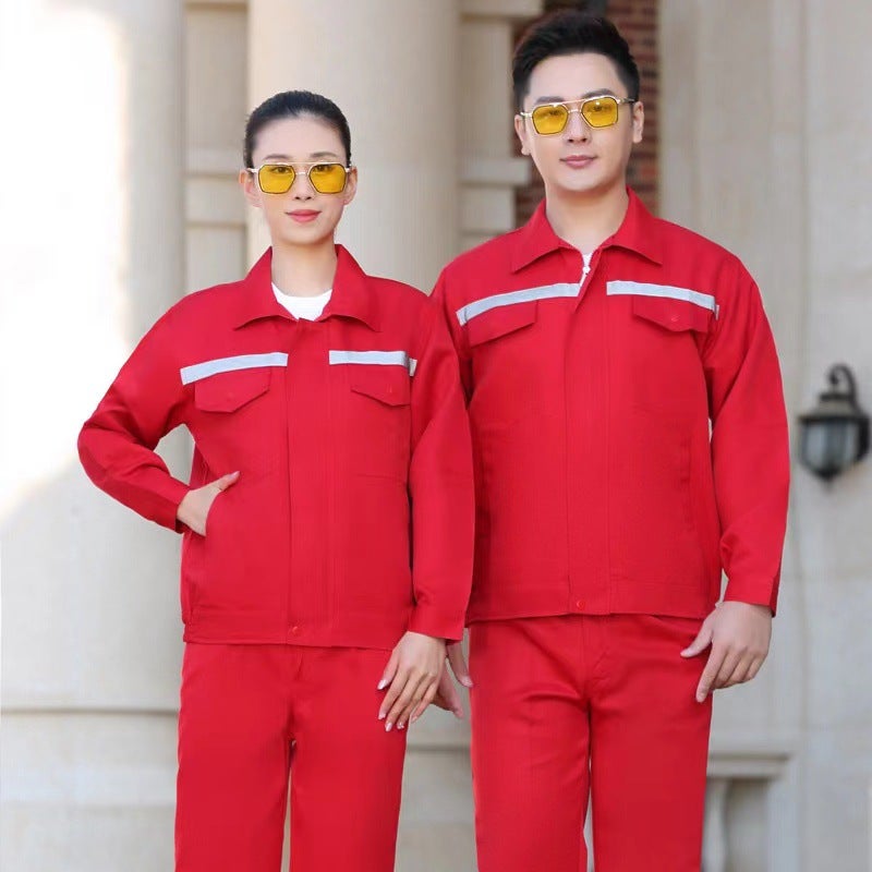 New Work Clothes Suit Long Sleeve Durable Reflective Strip Auto Repair Clothing Workshop Labor Protection Clothing Jacket Manufacturers - Image 5