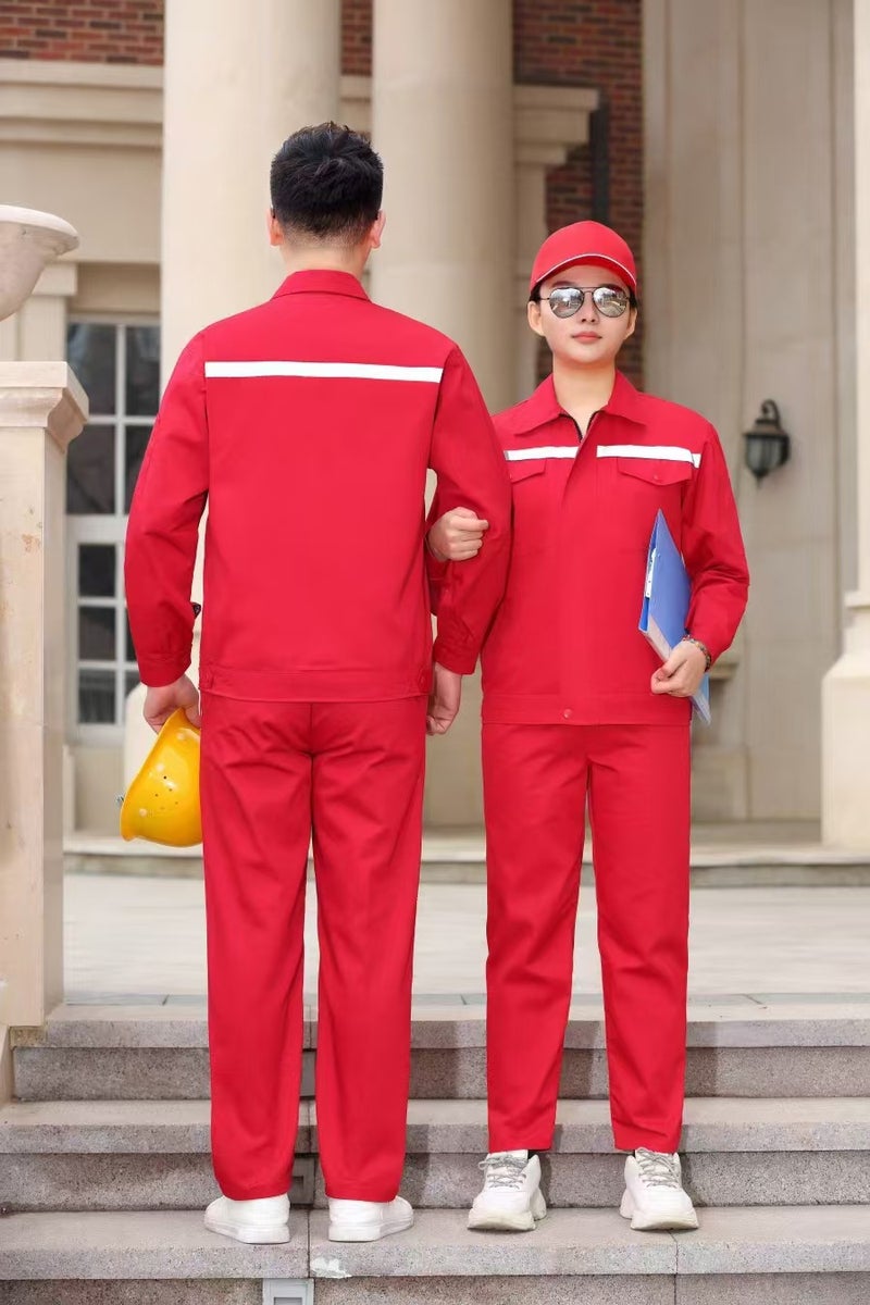 New Work Clothes Suit Long Sleeve Durable Reflective Strip Auto Repair Clothing Workshop Labor Protection Clothing Jacket Manufacturers - Image 1