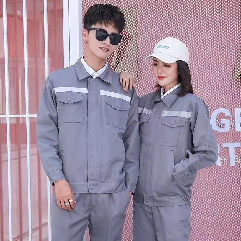 New Work Clothes Suit Long Sleeve Durable Reflective Strip Auto Repair Clothing Workshop Labor Protection Clothing Jacket Manufacturers - Image 3