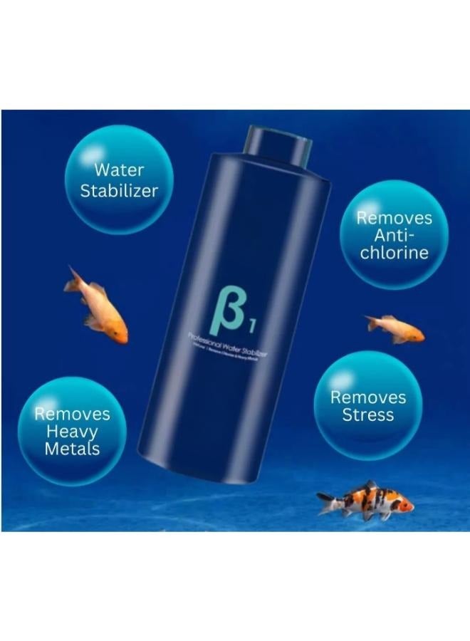 Water Stabilizer Aquarium Anti-Chlorine Removes Heavy Metals for Fresh and Saltwater - Image 1