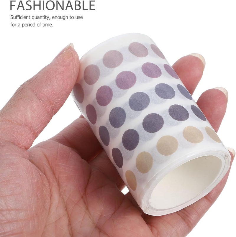 3 Rolls Pastel Dot Washi Tape Stickers Round Color Dot Stickers for Journals Planners Scrapbooking with Easy Peel Tiny Labels Planner Accessories - Image 3