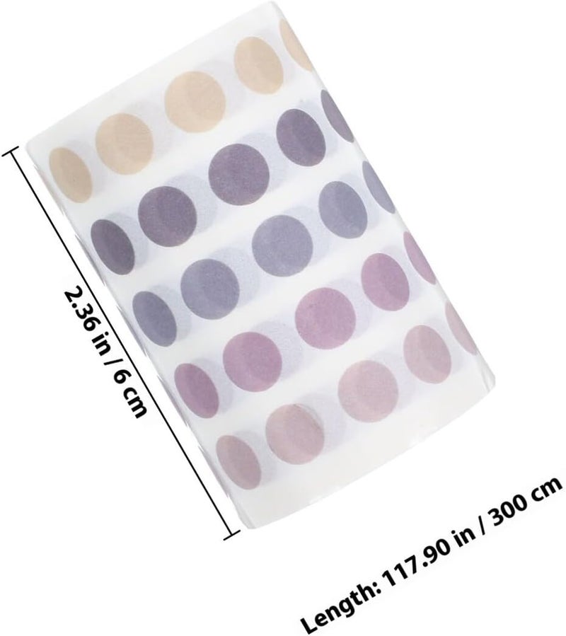 3 Rolls Pastel Dot Washi Tape Stickers Round Color Dot Stickers for Journals Planners Scrapbooking with Easy Peel Tiny Labels Planner Accessories - Image 2