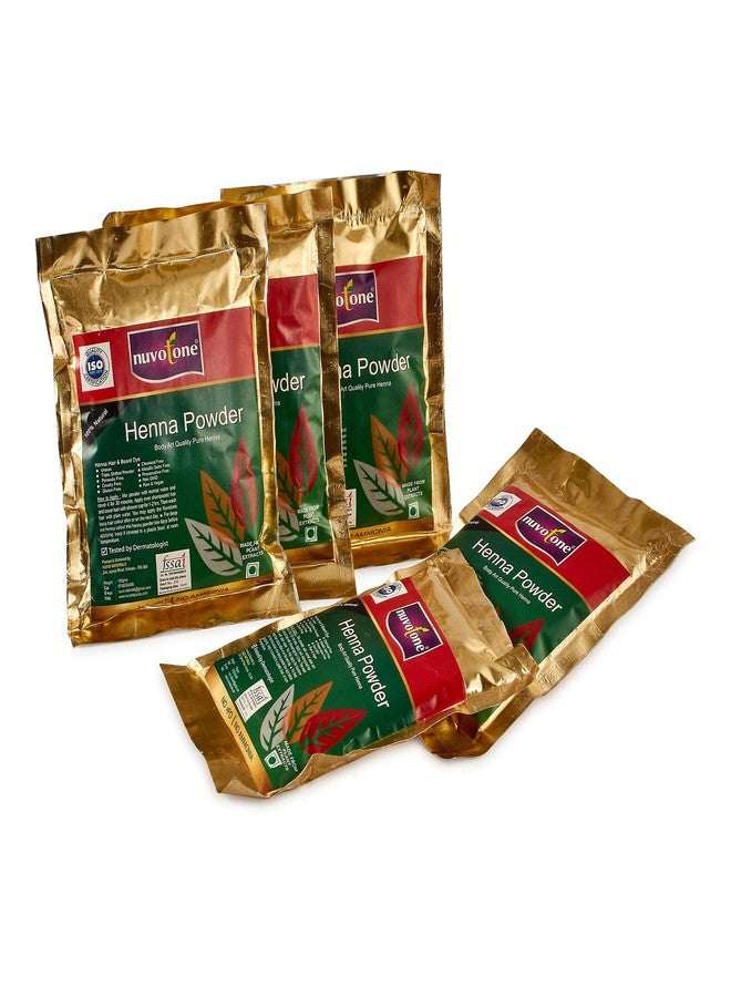 Nuvotone 100% Natural Organic Henna Powder For Nourishes And Repairs Damaged Hair | Hair Care for Men Women Pack of 5 (100 gm X 5) - Image 3