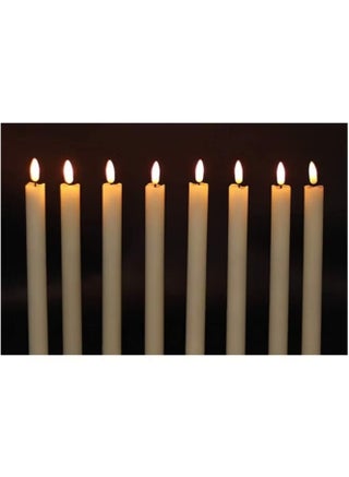 Flameless Taper LED Candles Light With Remote Control Battery Operated Led Warm 3D Wick Light Window Candles (Pack of 6) - view 5