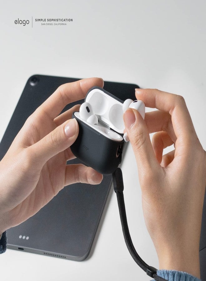 elago Compatible with AirPods Pro 2nd Generation Case (2022), Protective Silicone Case Compatible with Apple AirPods Pro 2, Front LED Visible, Supports Wireless Charging [Black] - Image 3