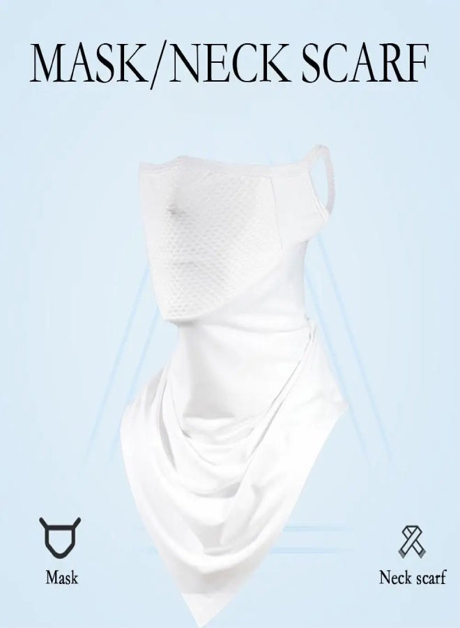 AROAQ Men's Spring & Summer UV Protection Mask – Ice Silk Triangular Balaclava for Cycling & Motorcycling (Gray/Black) - Image 2