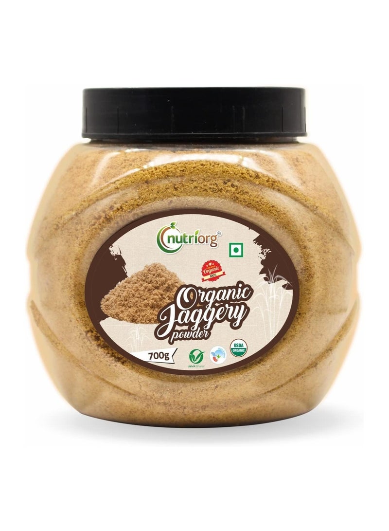 nutriorg Nutriorg Organic Jaggery Powder | Gur Powder | 24.69 Oz (700 Gm) | Raw Unrefined Natural Pure | No Color added, Gluten Free Ingredients | Vegan | Non GMO - Image 1