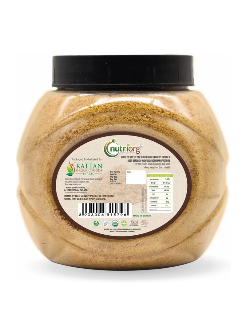 nutriorg Nutriorg Organic Jaggery Powder | Gur Powder | 24.69 Oz (700 Gm) | Raw Unrefined Natural Pure | No Color added, Gluten Free Ingredients | Vegan | Non GMO - Image 2