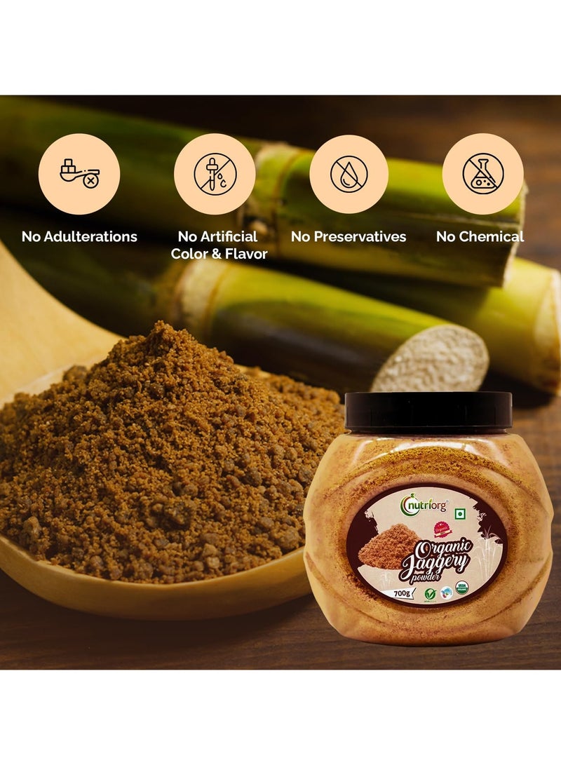 nutriorg Nutriorg Organic Jaggery Powder | Gur Powder | 24.69 Oz (700 Gm) | Raw Unrefined Natural Pure | No Color added, Gluten Free Ingredients | Vegan | Non GMO - Image 5