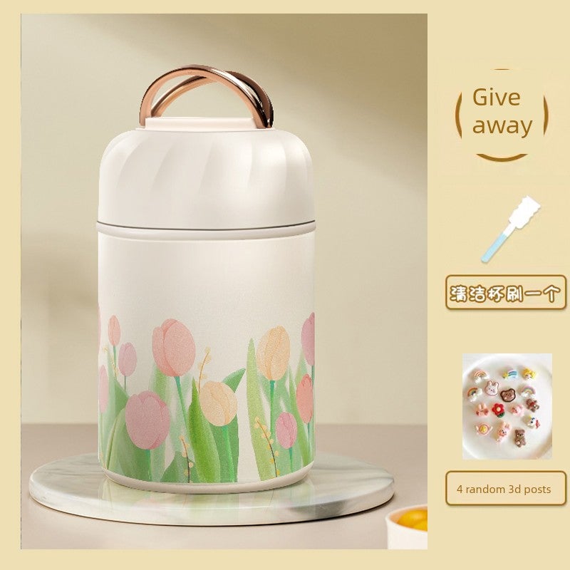 Braised Oats Large Capacity Insulated Lunch Box Bucket Female Student Office Worker Insulated Bucket 316 Stainless Steel Dormitory Braised Cup - Image 2