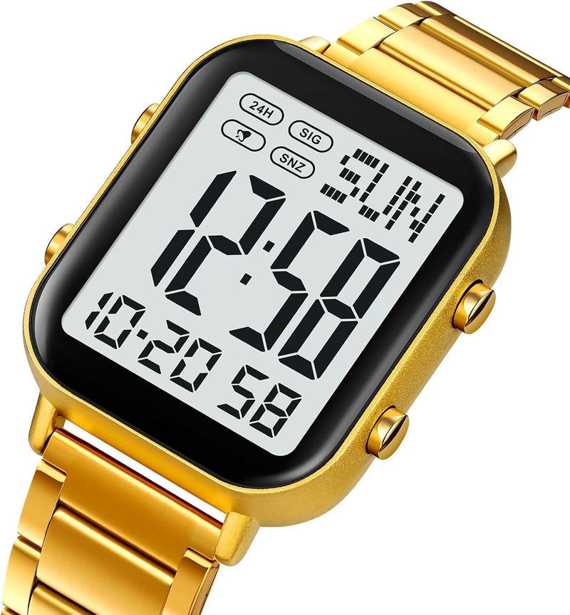 KASTWAVE Men's Stainless Steel Watch, Waterproof with Luminous Hands, Easy-Read Date Display, Precision Quartz Movement, Chronograph Sport Casual Wristwatch for Business and Outdoor Activities - Image 3