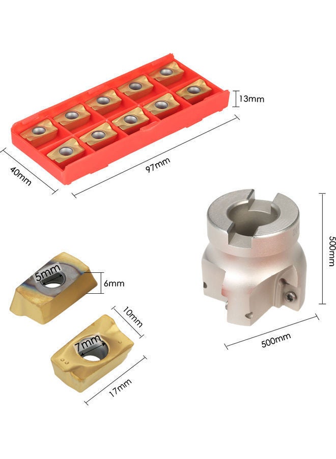 NIBEMINENT 10-Piece Flute Face End Mill Milling Cutter Multicolour - Image 3