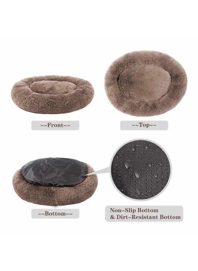 MFox Calming Dog Bed (L/XL/XXL/XXXL) for Medium and Large Dogs Comfortable Pet Bed Faux Fur Donut Cuddler Up to 25/35/55/100lbs - Image 4