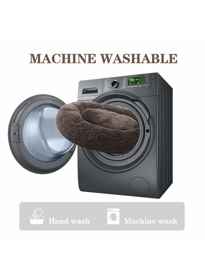 MFox Calming Dog Bed (L/XL/XXL/XXXL) for Medium and Large Dogs Comfortable Pet Bed Faux Fur Donut Cuddler Up to 25/35/55/100lbs - Image 5