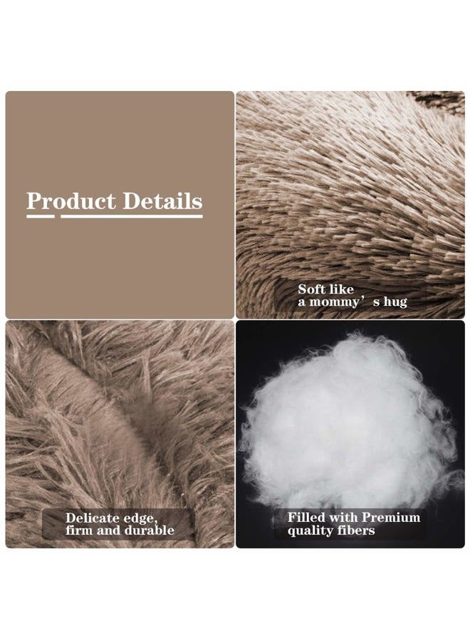 MFox Calming Dog Bed (L/XL/XXL/XXXL) for Medium and Large Dogs Comfortable Pet Bed Faux Fur Donut Cuddler Up to 25/35/55/100lbs - Image 3
