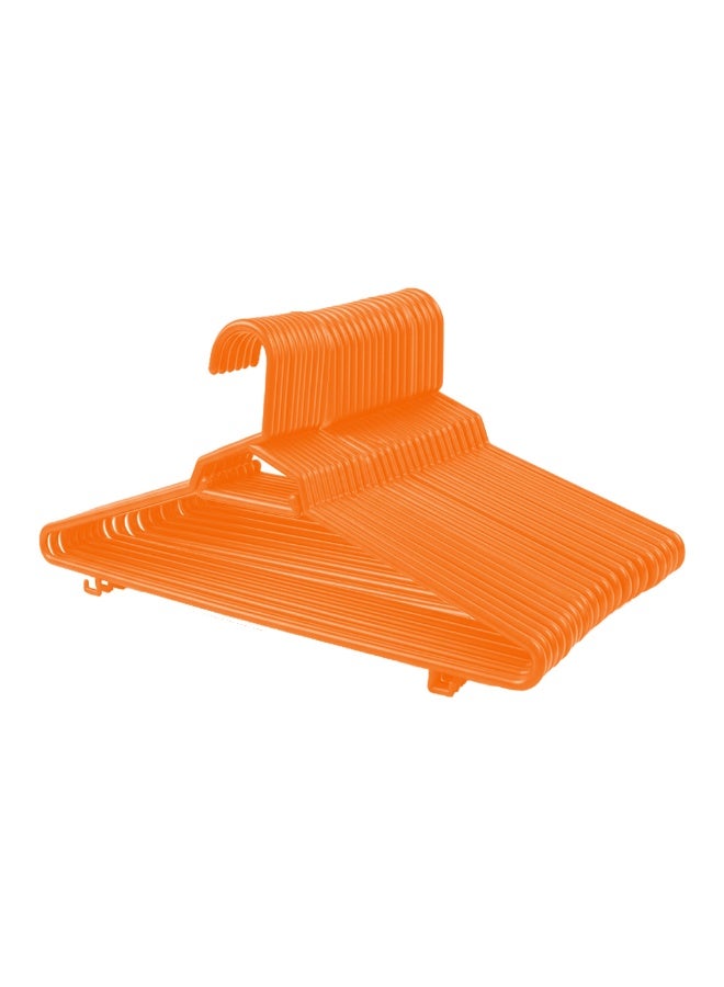 Ethic Solutions 24pcs of 17" Plastic Round Hangers – 17 Inch Length x 8.9 Inch Height – Durable Clothes Hangers for Shirts, Pants, Coats, Closet & Retail Use – Orange - Image 1