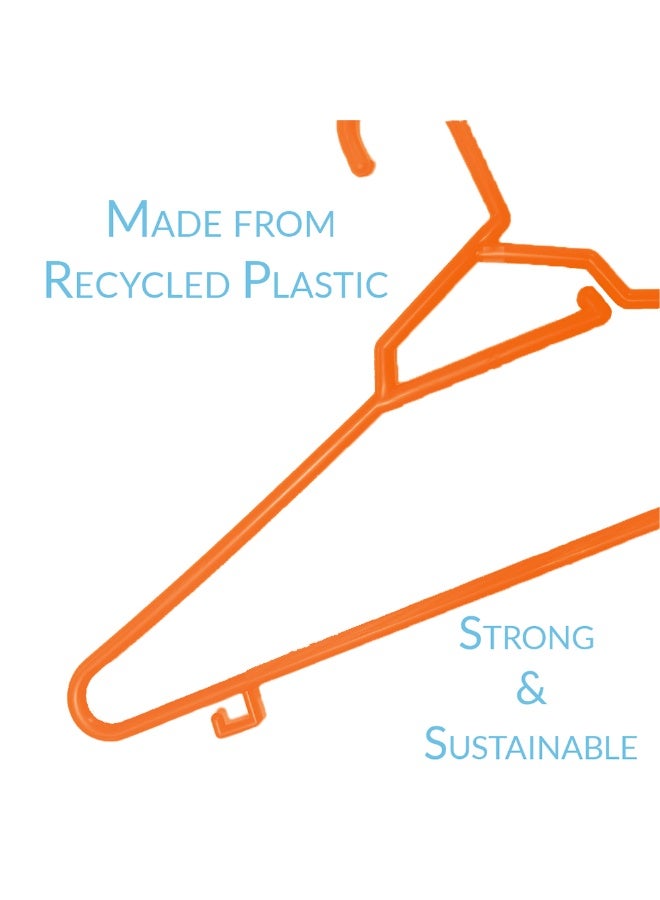 Ethic Solutions 24pcs of 17" Plastic Round Hangers – 17 Inch Length x 8.9 Inch Height – Durable Clothes Hangers for Shirts, Pants, Coats, Closet & Retail Use – Orange - Image 5