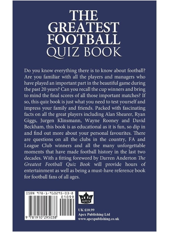 Apex Publishing Ltd The Greatest Football Quiz Book  - Image 2