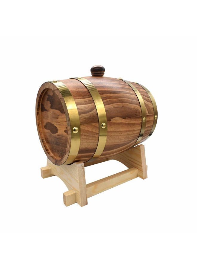 AIMEE-JL 5L Oak Aging Barrels Whiskey Barrel Dispenser Wine Bucket No Leak for Storage Wine & Spirits & Whisky (with baked oak chips) - Image 3