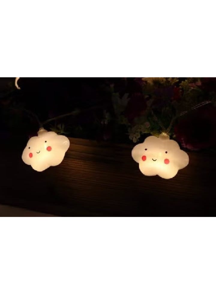 سلسلة أضواء سحابة Bzuoszuol 20 LED تعمل بالبطارية باللون الأبيض الدافئ لحفلات الزفاف وعيد الميلاد وديكور المنزل - Image 3