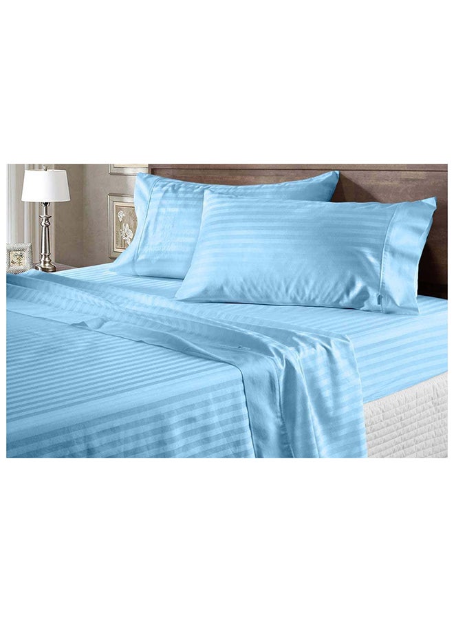 Hotel Collection HOTEL COLLECTION Stripe Light BlueFitted Sheet 160x200 cm with 2 Pillow Cases  - Image 2