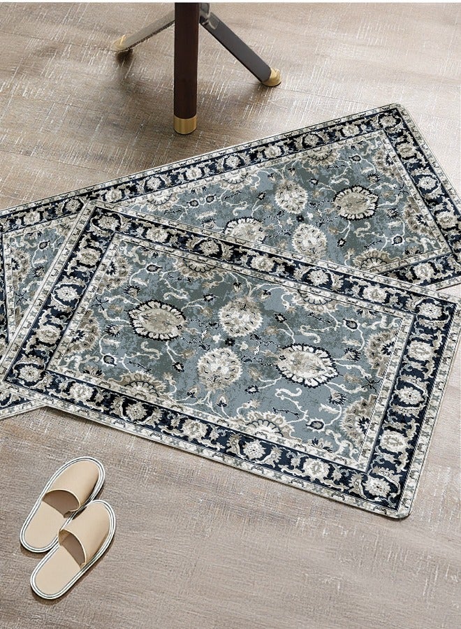 2 PCS Kitchen Floor Mats Rugs Set, Cushion Floor Carpet, Waterproof, Oil Resistant and Anti-Fatigue PU Standing Mat for Kitchen, Floor, Office, Sink, Laundry 45*75CM+45*120CM - Image 2