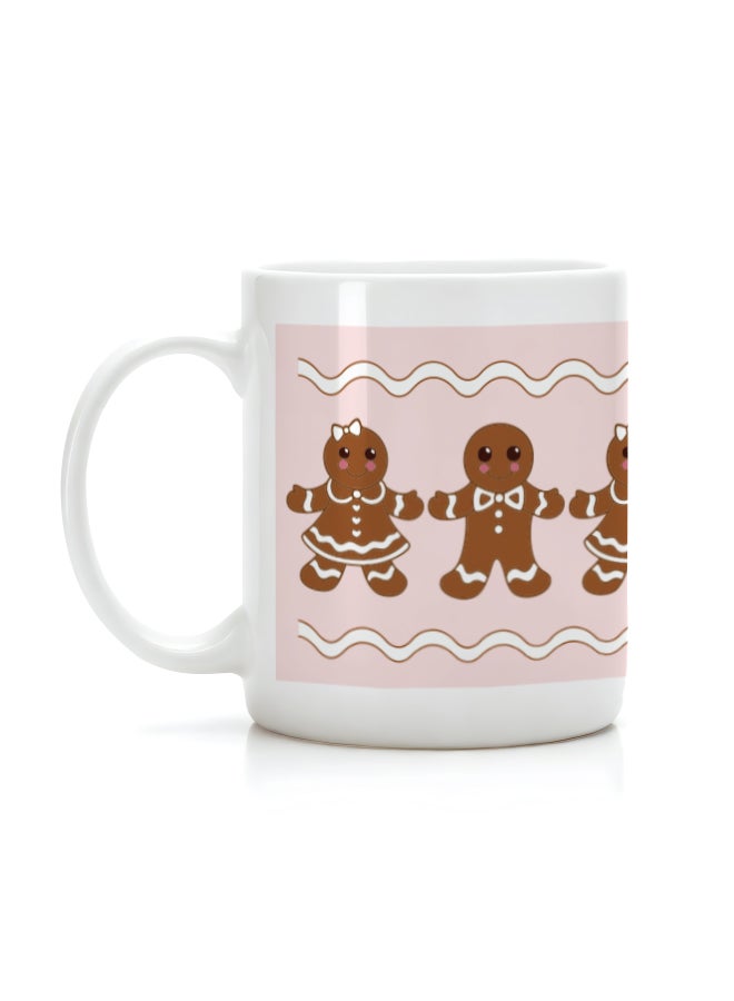 Share the Love Gingerbread Christmas Mug, Pink