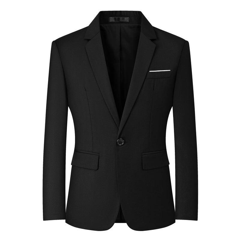 Mylldey Men's Blazers Slim Fit Business Casual Suit Men Sport Coat One Button Travel Blazer Lightweight Suit Jacket(Black-S) - Image 5