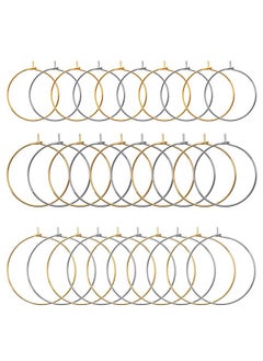 Oubaka 180Pcs Plated Wine Glass Hoop Rings,Beading Hoop Rings Ear Wines Earring Hoops For Jewelry Making Craft Art Diy  - Image 1