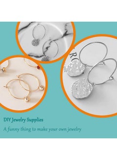 Oubaka 180Pcs Plated Wine Glass Hoop Rings,Beading Hoop Rings Ear Wines Earring Hoops For Jewelry Making Craft Art Diy  - Image 3
