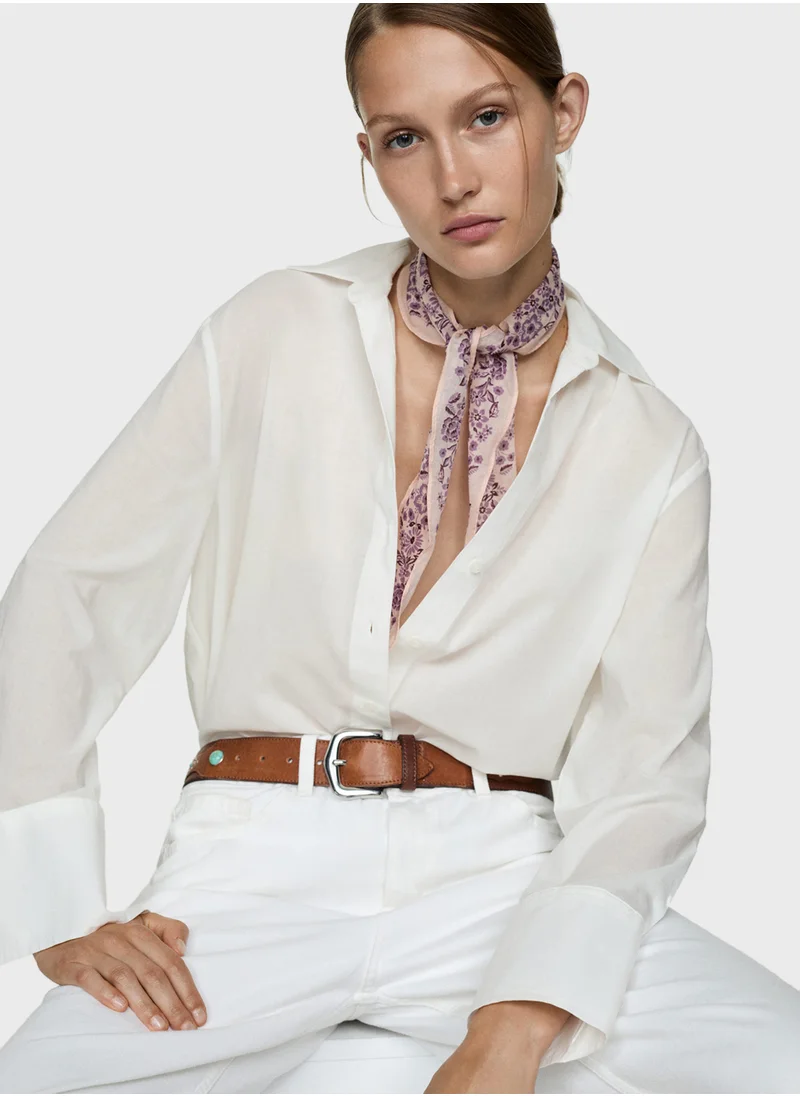 مانجو Clipper Long Sleeve Button Down Shirt