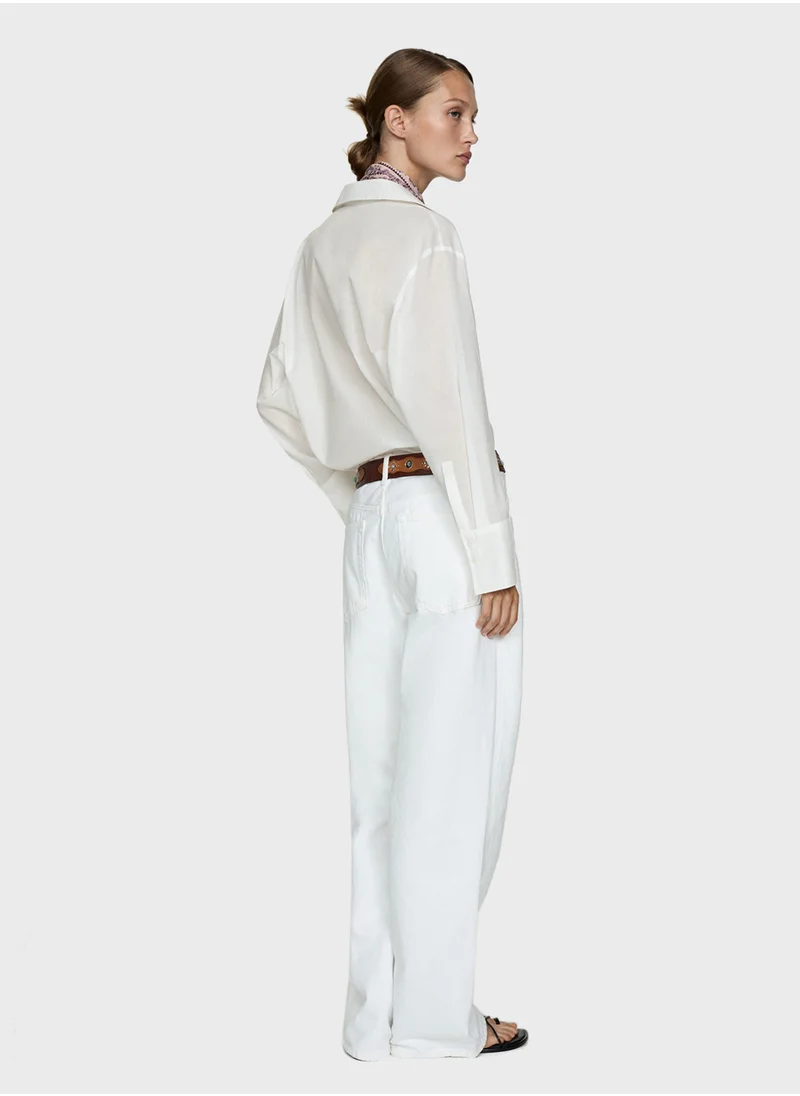 مانجو Clipper Long Sleeve Button Down Shirt