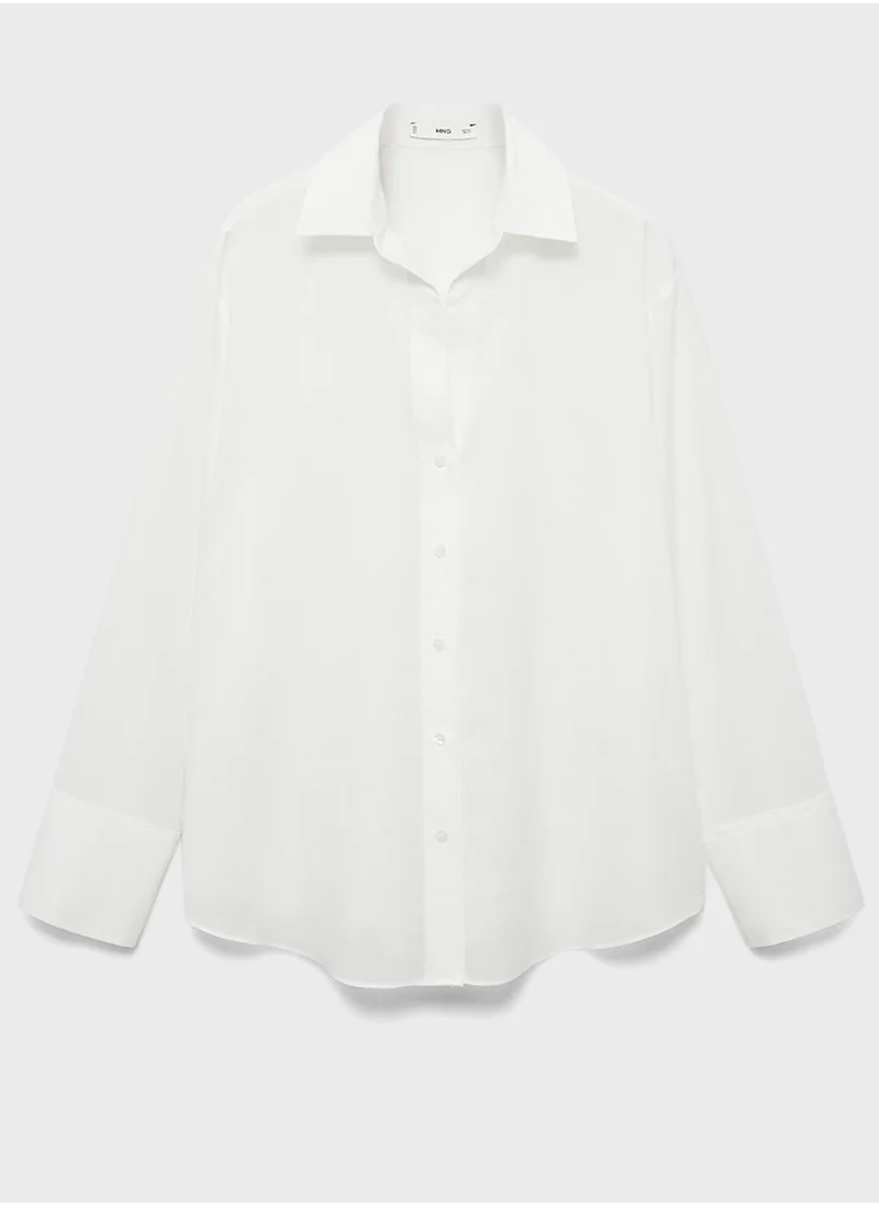 مانجو Clipper Long Sleeve Button Down Shirt
