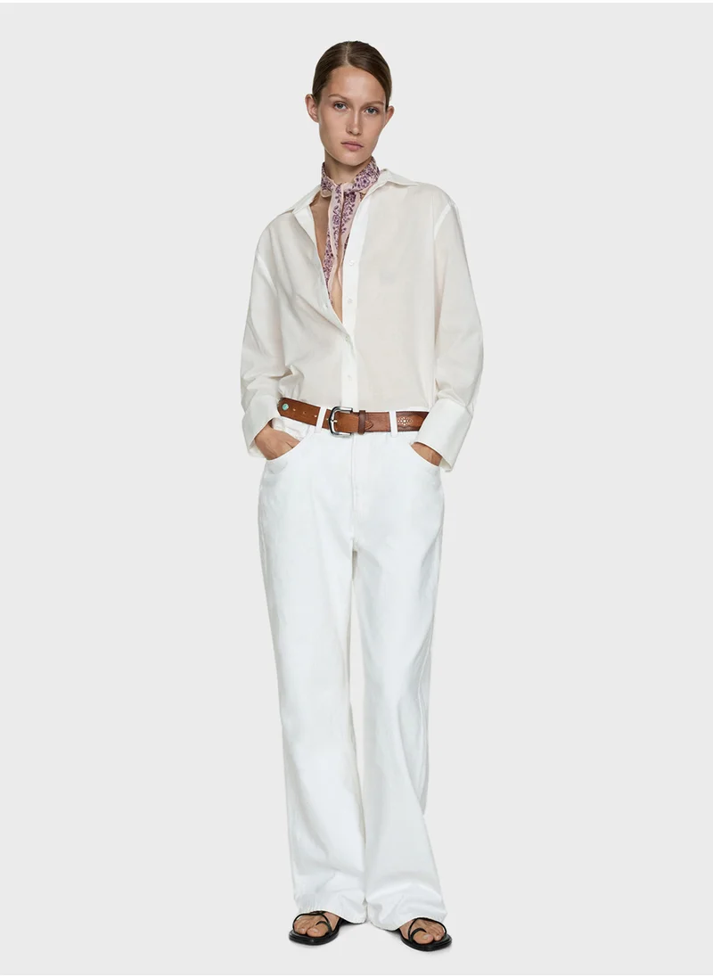 مانجو Clipper Long Sleeve Button Down Shirt