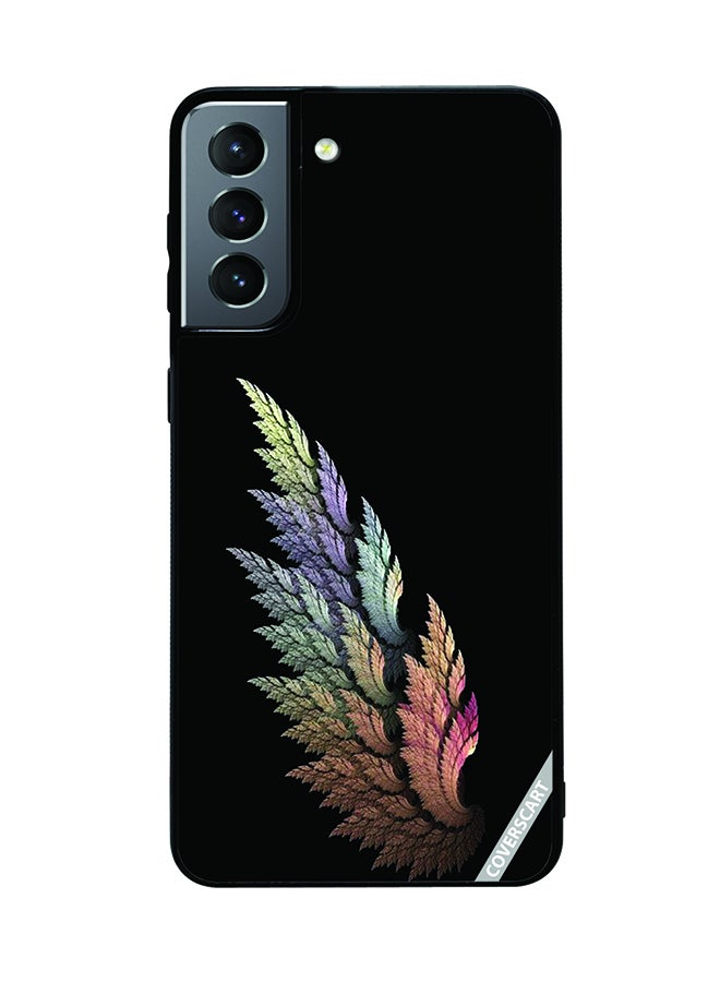 COVERSCART Protective Case Cover For Samsung Galaxy S21 5G Wings Design Black