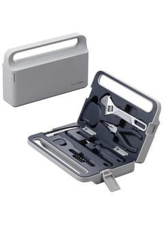 HOTO Manual Toolbox Hand Tool Set Portable Screwdriver Spanner Hammer Tape Measure Pliers Home Repair Installation Toolbox