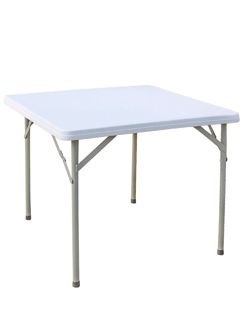 Marcolo 86x86cm Folding Table Heavy Duty, One-Piece Foldable Square Table with Steel Frame, for Indoor & Outdoor Use - Image 2