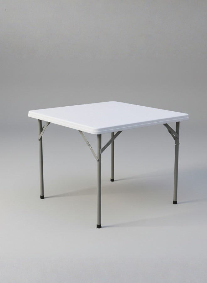 Marcolo 86x86cm Folding Table Heavy Duty, One-Piece Foldable Square Table with Steel Frame, for Indoor & Outdoor Use - Image 1