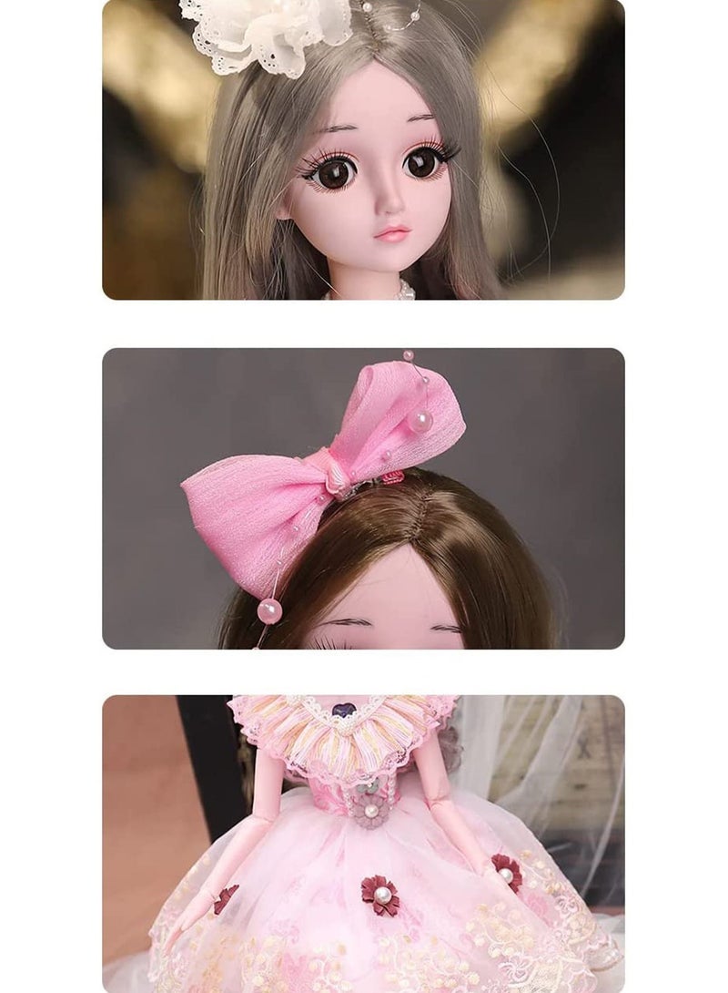 LIMOS Dolls for Girls Large Premium Princess Toy Dolls for Dollhouse with Tiaras Hair Accessories - Image 2