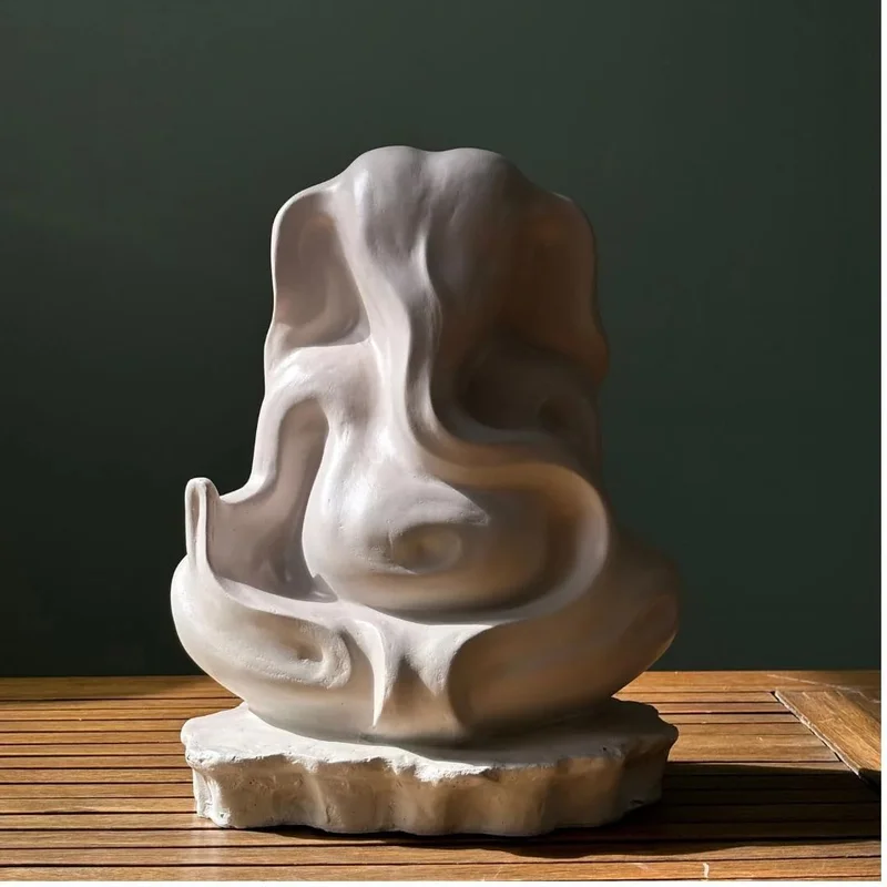 Muun Home MUUN HOME Ganesha Abstract Sculpture by Divyendu Anand - Handcrafted White Idol for Home and Office Decor