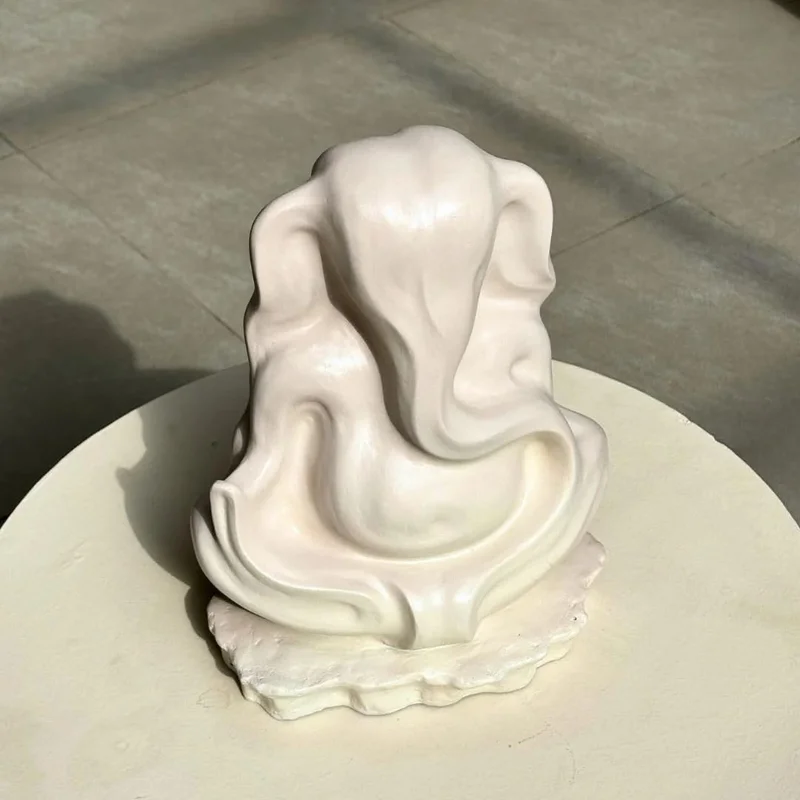 Muun Home MUUN HOME Ganesha Abstract Sculpture by Divyendu Anand - Handcrafted White Idol for Home and Office Decor