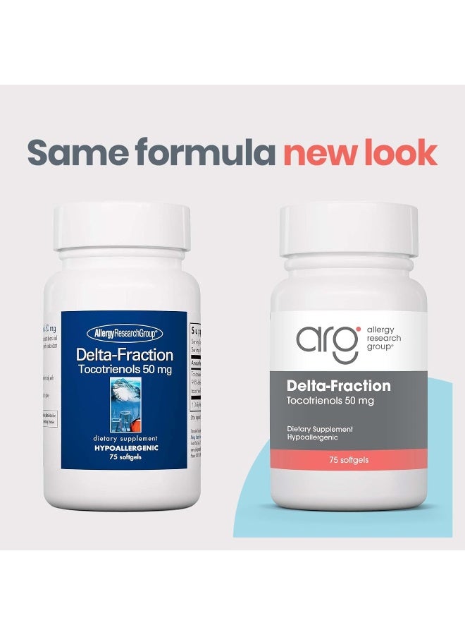 Allergy Research Group Delta-Fraction Tocotrienols Supplement - 50 mg Vitamin E, Annatto, Gamma, Tocotrienols Only, Tocopherol-Free, Hypoallergenic, Softgels - 75 Count - Image 2