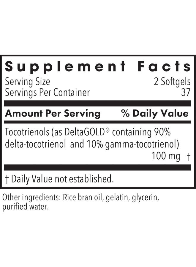 Allergy Research Group Delta-Fraction Tocotrienols Supplement - 50 mg Vitamin E, Annatto, Gamma, Tocotrienols Only, Tocopherol-Free, Hypoallergenic, Softgels - 75 Count - Image 3