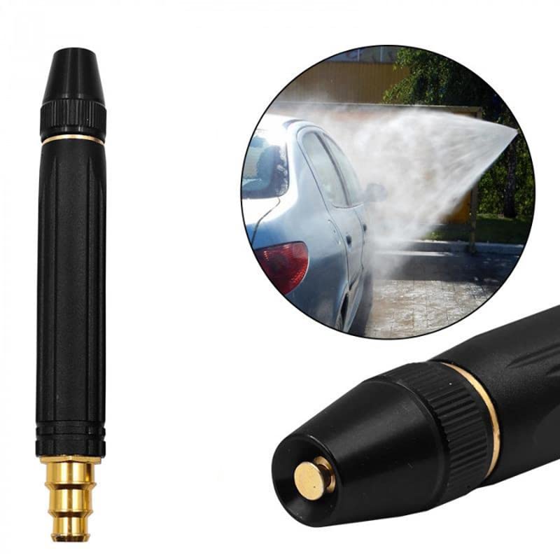 BRITSPEAR BRITSPEAR High Pressure Adjustable Water Jet Spray Gun NozzleConnector 12Half Inch Hose Pipe For Gardenig Car Bike Washing And Cleaning Pet Washer Black  - Image 2
