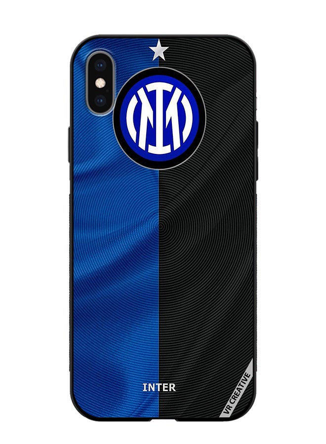 VR CREATIVE Protective Case Cover For Apple iPhone XS Max Inter Milan Logo Design Multicolour - Image 1