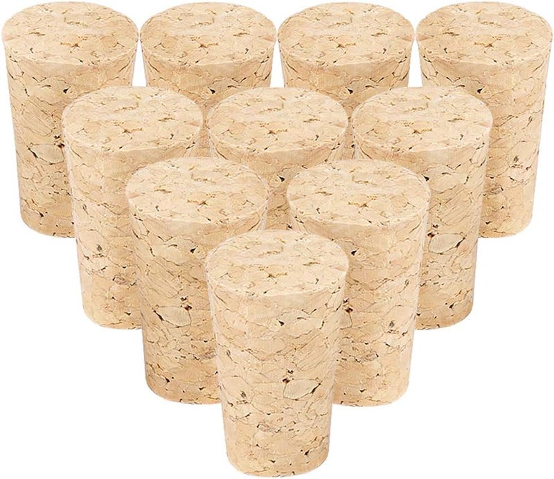 klarako Cork Stoppers Wine Corks, Tapered Wooden Stopper Wood Corks for Wine Bottles Cork Crafts Replacement Corks for Wine Beer, Top diameter 7/8", 22×17×35mm Size L - Image 1