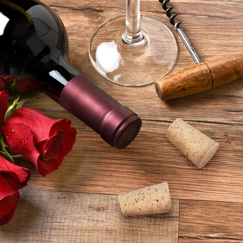 klarako Cork Stoppers Wine Corks, Tapered Wooden Stopper Wood Corks for Wine Bottles Cork Crafts Replacement Corks for Wine Beer, Top diameter 7/8", 22×17×35mm Size L - Image 2